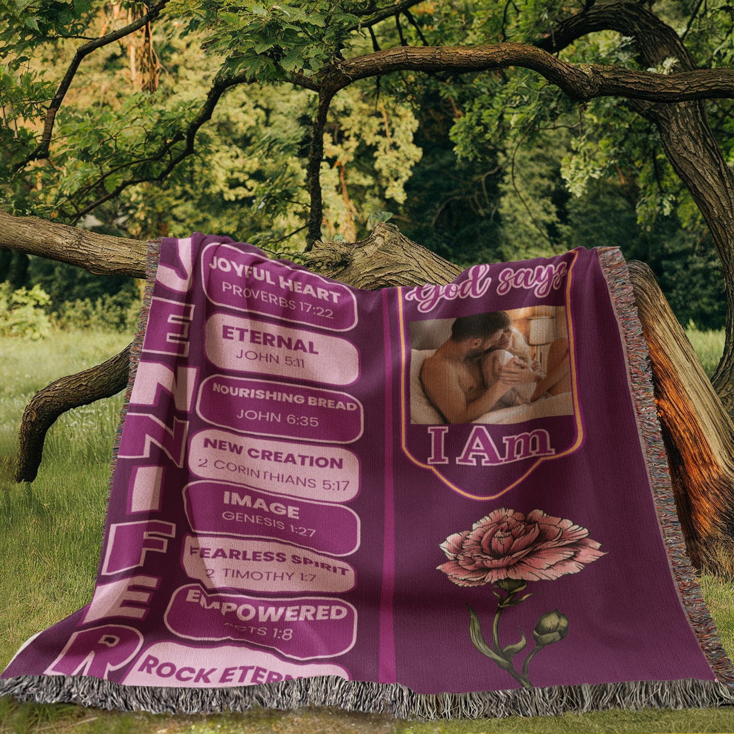 A God Loves Me I love You Wife Girlfriend Sherpa, Fleece, Woven Blanket