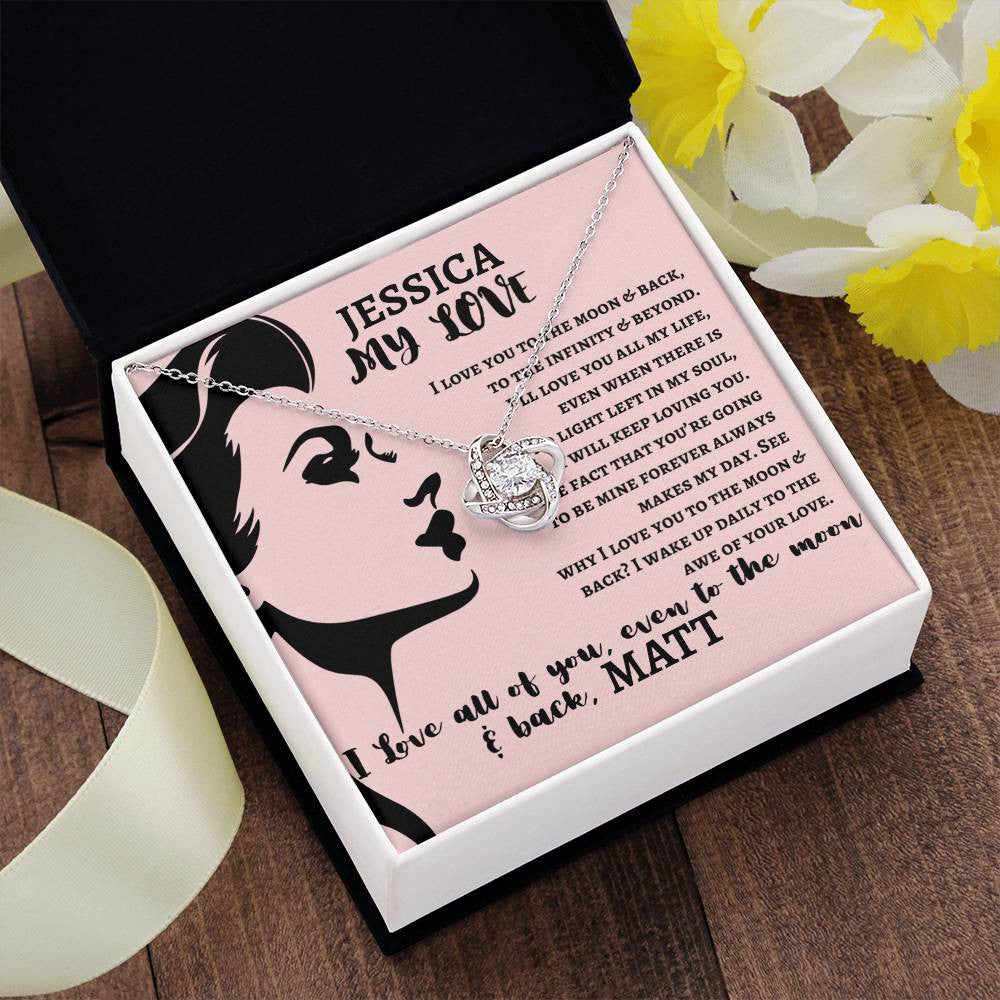 Love Knot Necklace (Yellow & White Gold Variants) profile to my Wife, Girlfriend or Partner