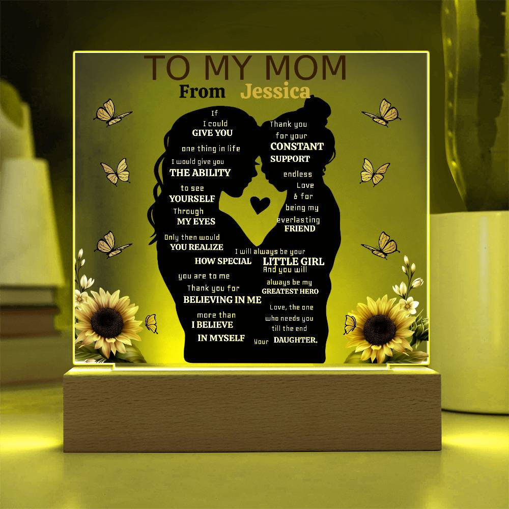Daughter to Mom Acrylic Plaque Gift