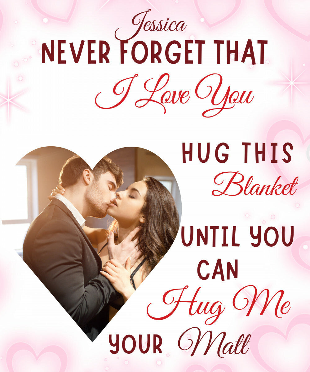 Heart Pink Love Sherpa Fleece or Woven Blanket for Wife, Girlfriend, Partner, or Soulmate