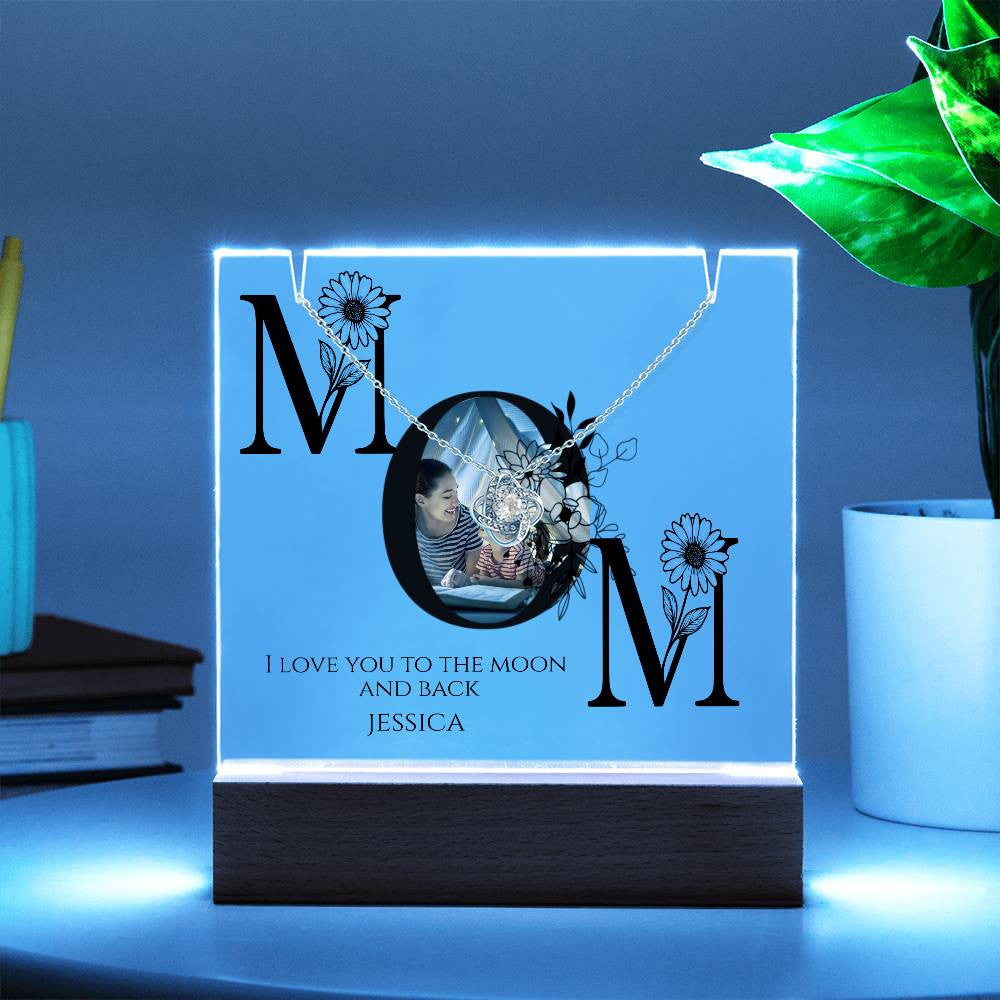 Custom Love Keepsake Acrylic and Necklace for Mom