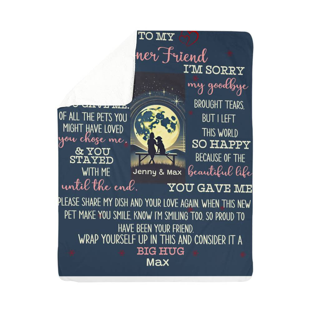 An Owner and Dear Friend Sherpa or Fleece Blanket