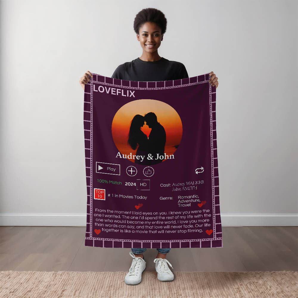 A Loveflix Love Sherpa or Fleece Blanket (3:4)