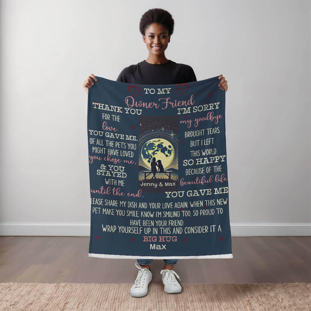 An Owner and Dear Friend Sherpa or Fleece Blanket
