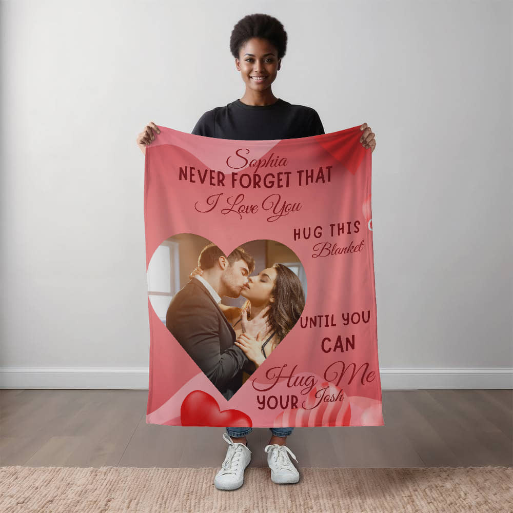 A Personalized Love Sherpa or Fleece Blanket for Your Partner