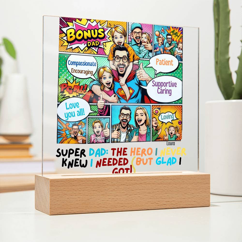 Personalized Acrylic Plaque for Step Dads