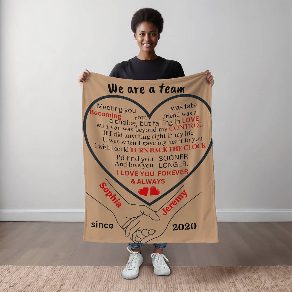 A Love Team Sherpa or Fleece Blanket