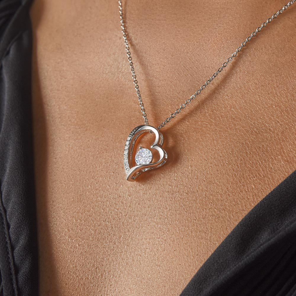 To My Princess Daughter Forever Love Necklace vintage and black