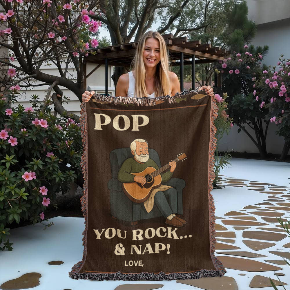 Custom Pop Sherpa Fleece Woven Love Blanket