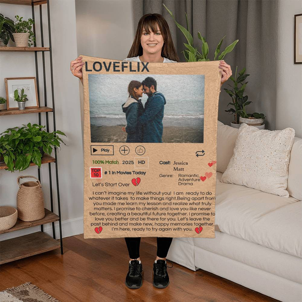 Loveflix Blanket to Tell Let's Start Over