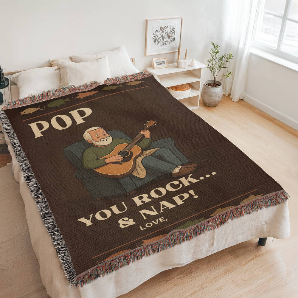 Custom Pop Sherpa Fleece Woven Love Blanket