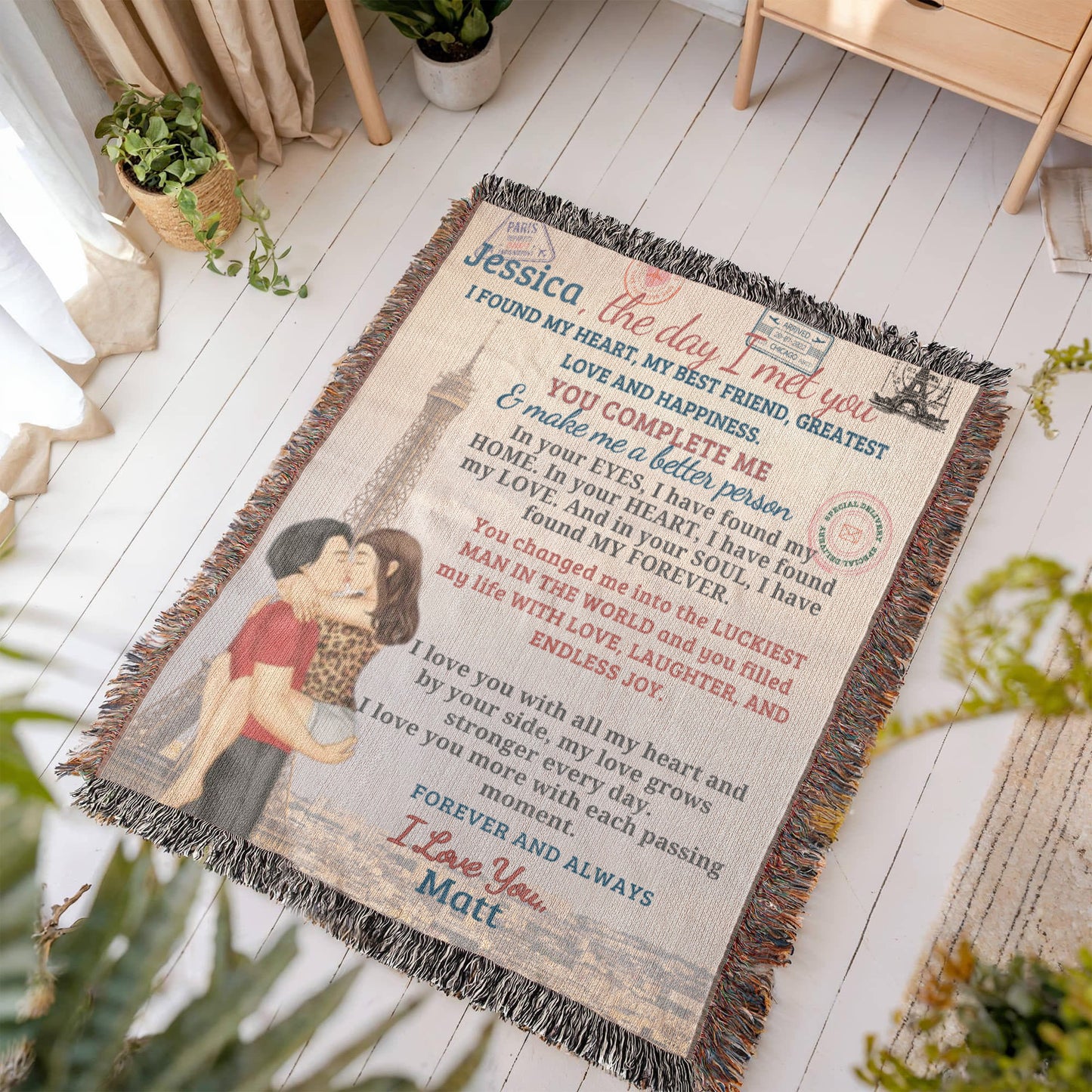 A Letter to My Life Love - My Wife, Girlfriend, Partner, a Sherpa, Fleece or Woven Blanket