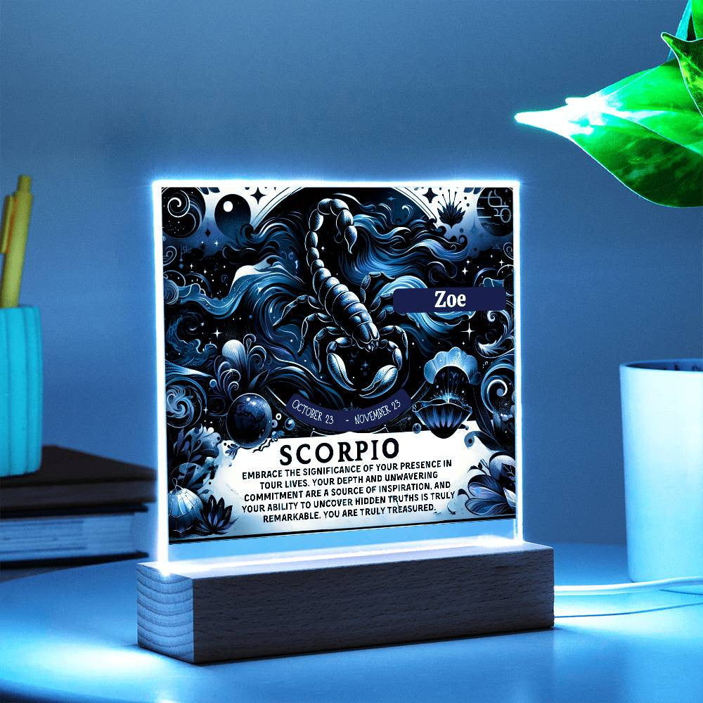 Personalized Scorpio Acrylic Plaque for Woman