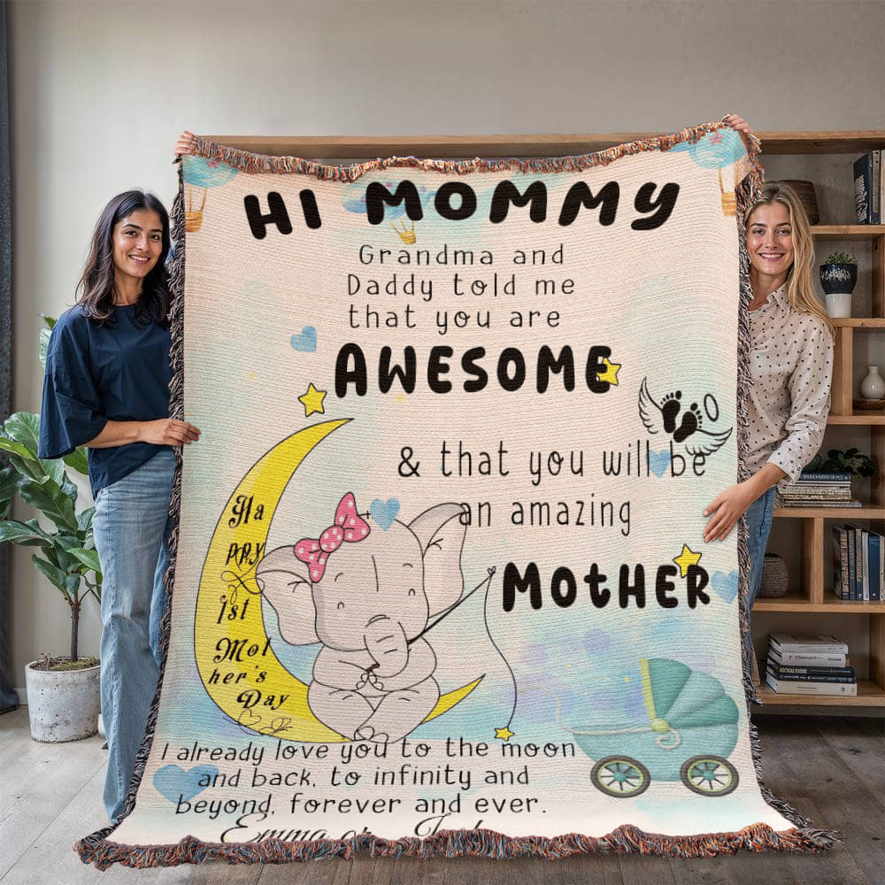 A Custom Fleece Blanket for a New Mom.