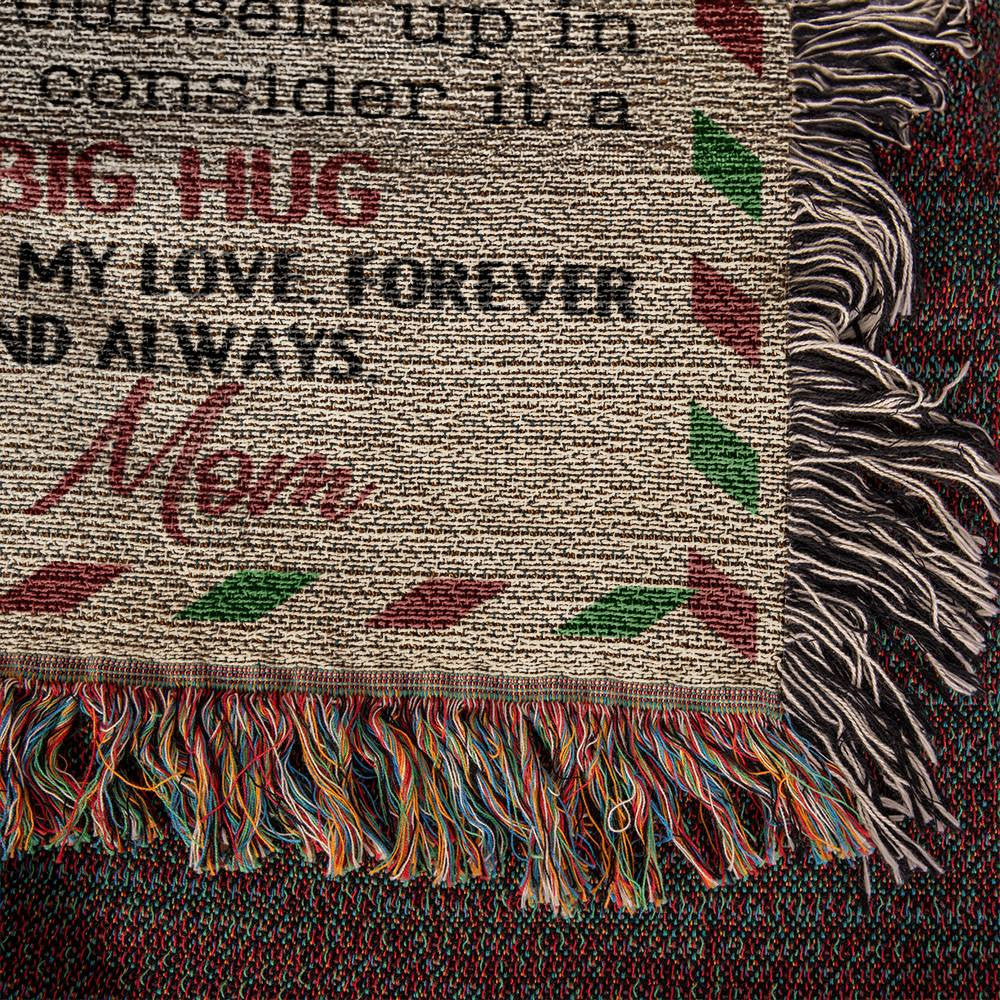 Custom Photo Daughter Heirloom Woven Blanket Letter from Mom Storm 2