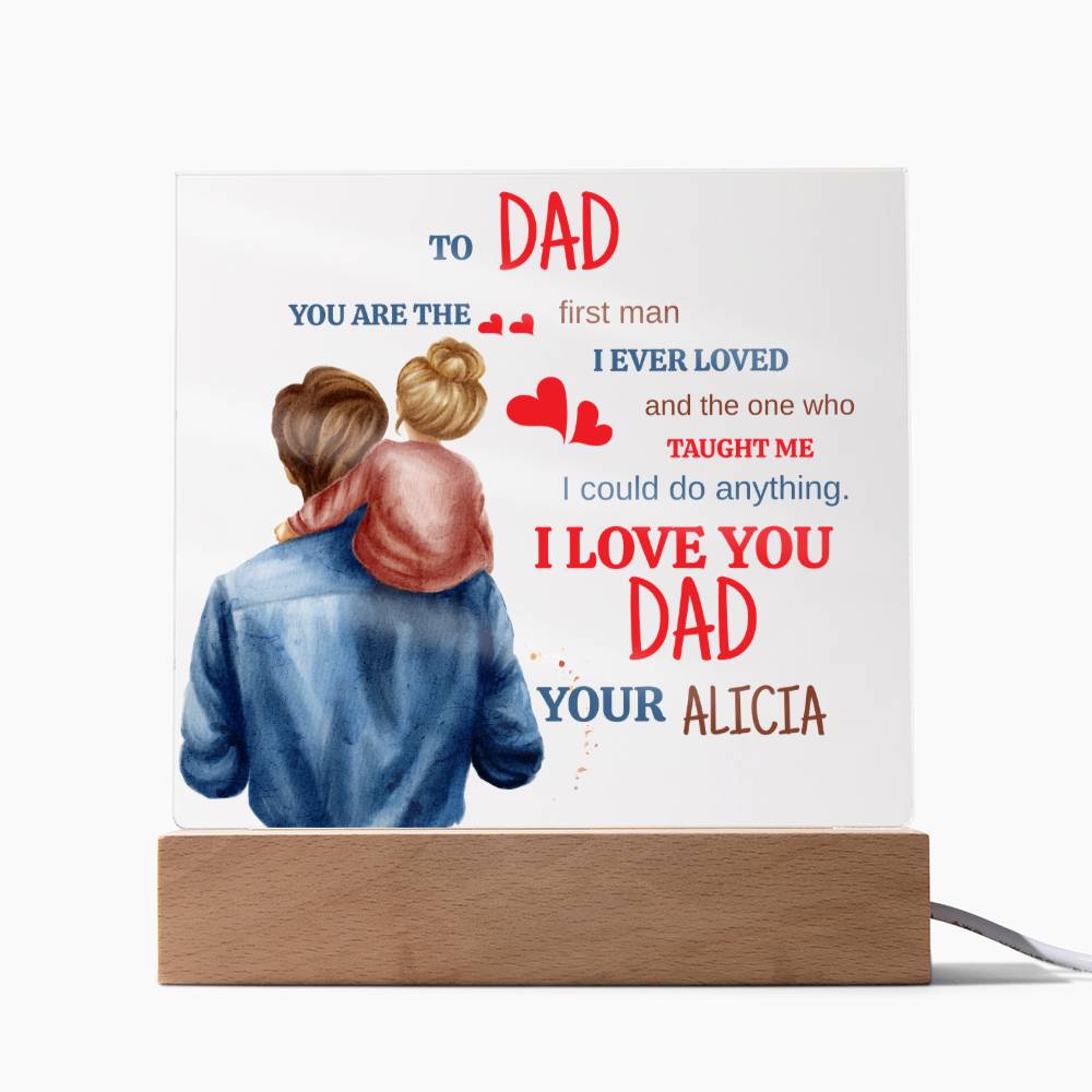 A Love Daughter Dad Acrylic Plaque