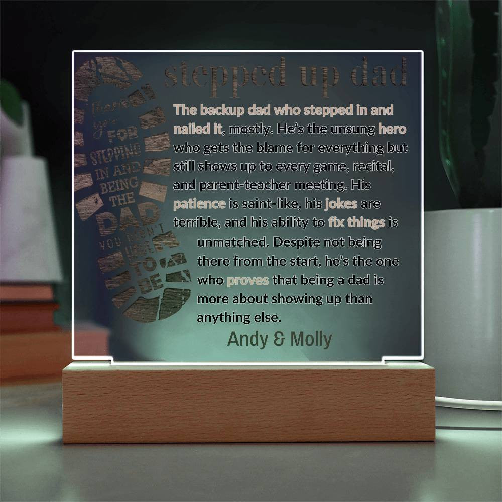 Personalized Stepped Dad Acrylic Plaque