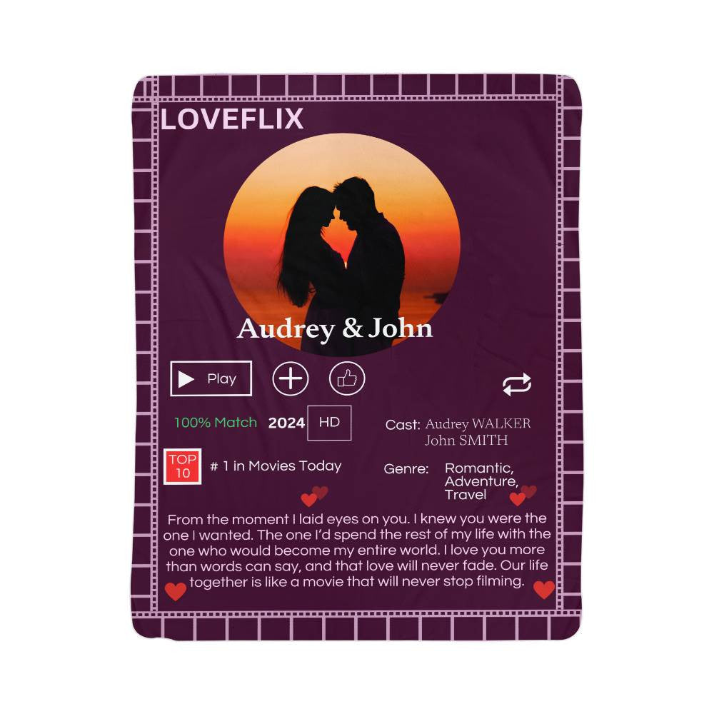 A Loveflix Love Sherpa or Fleece Blanket (3:4)