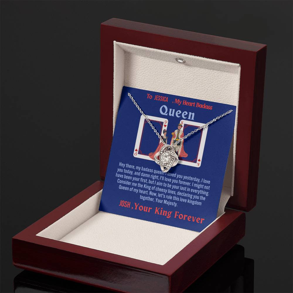 A Love Knot Necklace from Husband, Boyfriend, Partner or Sweetheart (Yellow & White Gold Variants)