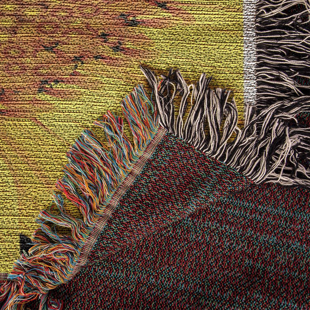A Sunflower Woven Blanket for Mom from the Son