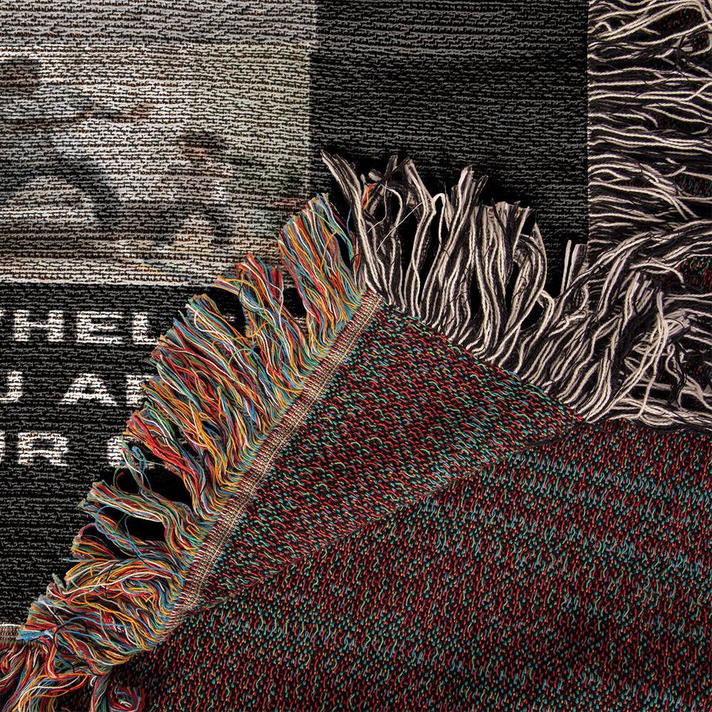 To My Daughter Heirloom Woven Blanket (with 9 custom photos, heartfelt quote, personalized with her name