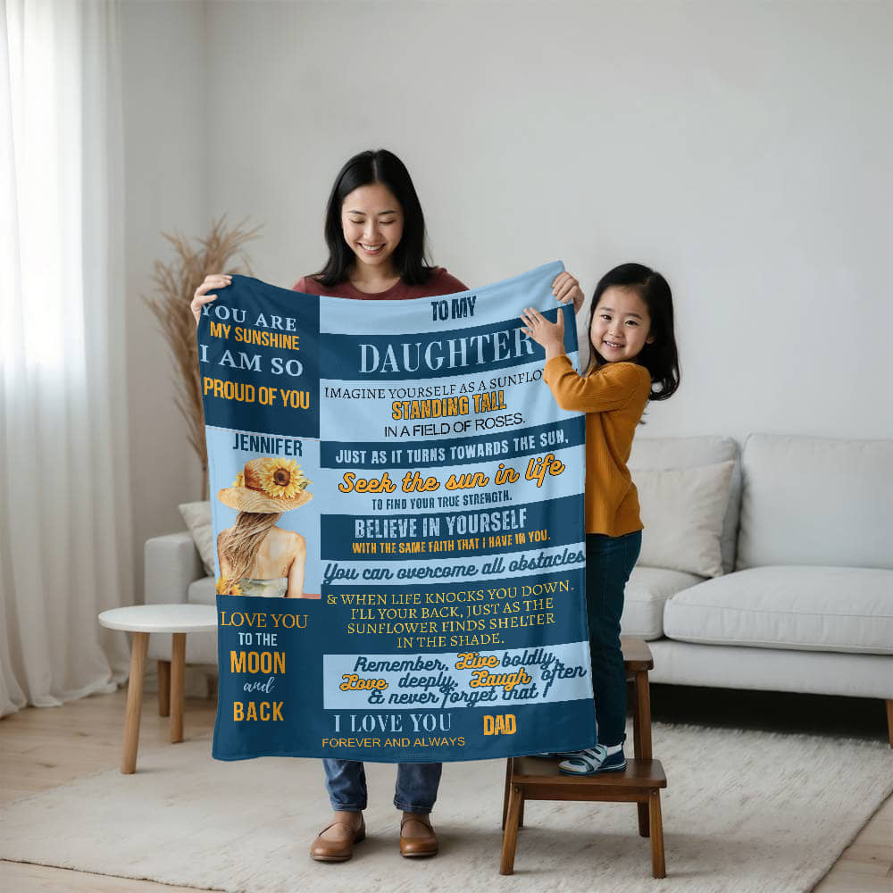A Blanket for My Daughter from Dad. Blue, Sherpa or Fleecehttps://admin.shopify.com/store/giftswithsoulstore/products?selectedView=all&order=updated_at%20desc