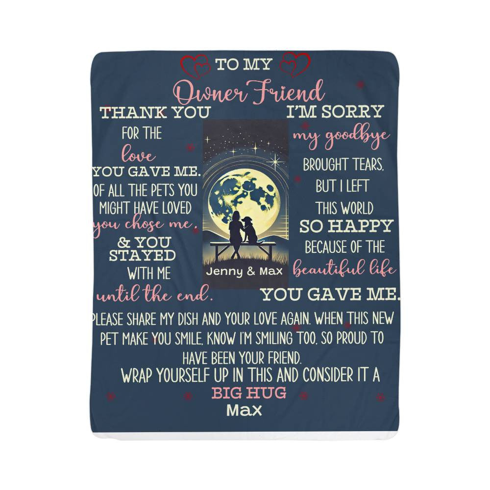 An Owner and Dear Friend Sherpa or Fleece Blanket