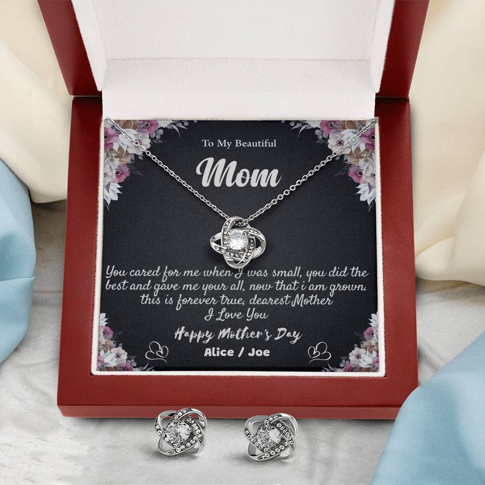 A Love Earring & Necklace for Mom.