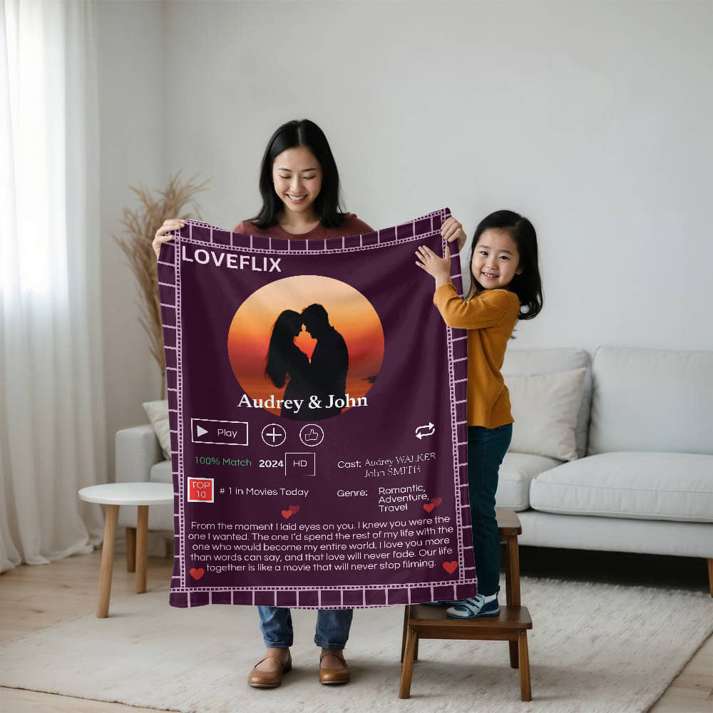 A Loveflix Love Sherpa or Fleece Blanket (3:4)