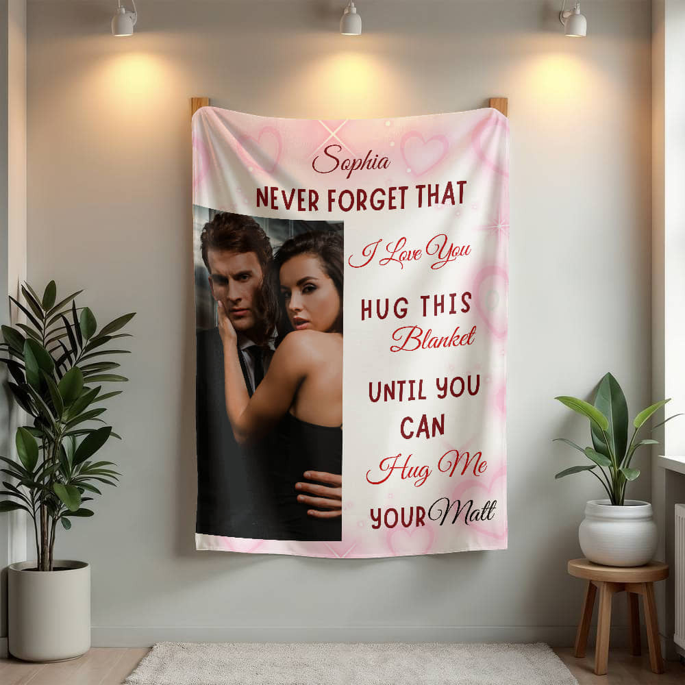 A Personalized Photo Love Sherpa or Fleece Blanket