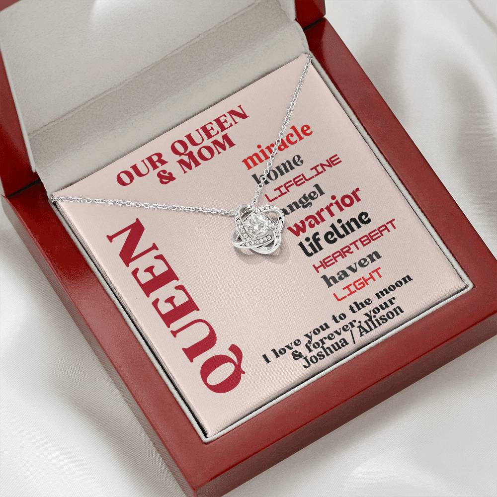 An I love you Queen Mom definition Necklace