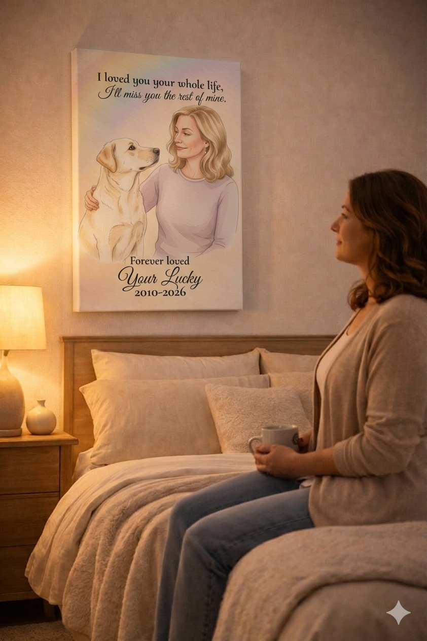 Custom Dog Memorial Portrait A Beautiful Tribute to the Dog You Loved