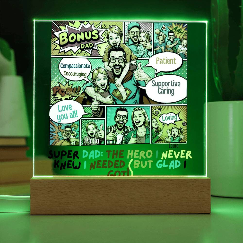 Personalized Acrylic Plaque for Step Dads