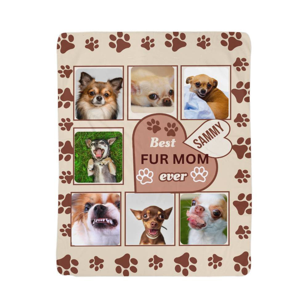 A Personalized Photo Dog Sherpa or Fleece Blanket