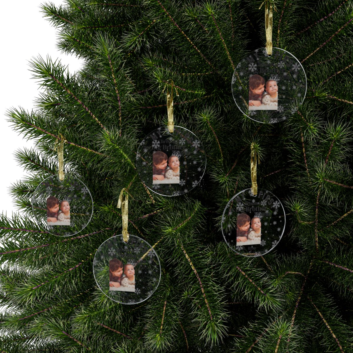 Big Brother Christmas Ornament a Bro And Baby Photo Personalized First Christmas As Brother Custom Keepsake Acrylic New Sibling Tree Decor Gift