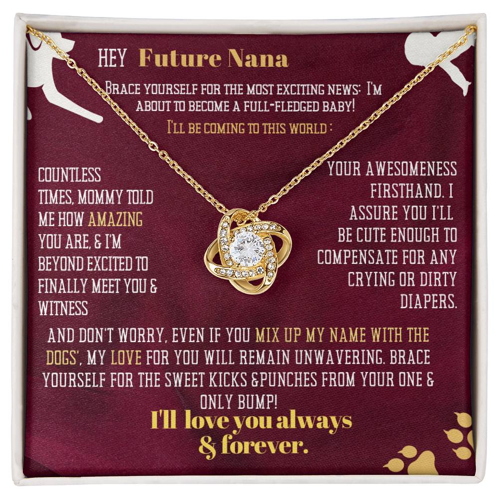 Hey my dog loving Grandma or Nana, brace yourself, because I, your next grandchild will soon come to this world!