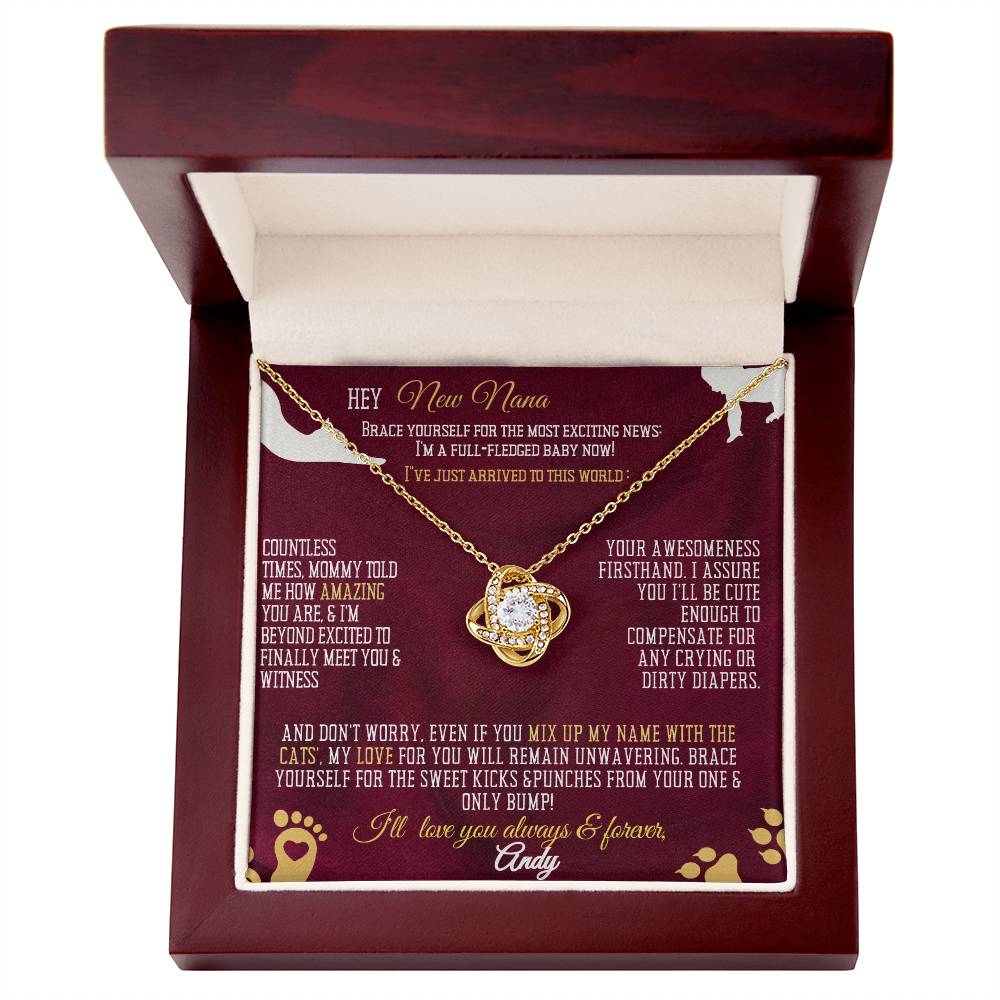 Birthday News Gift for New Dog Nana | Baby Arrival Announcement from Daughter Son, Family Tree Personalized Heartfelt Funny Message Card