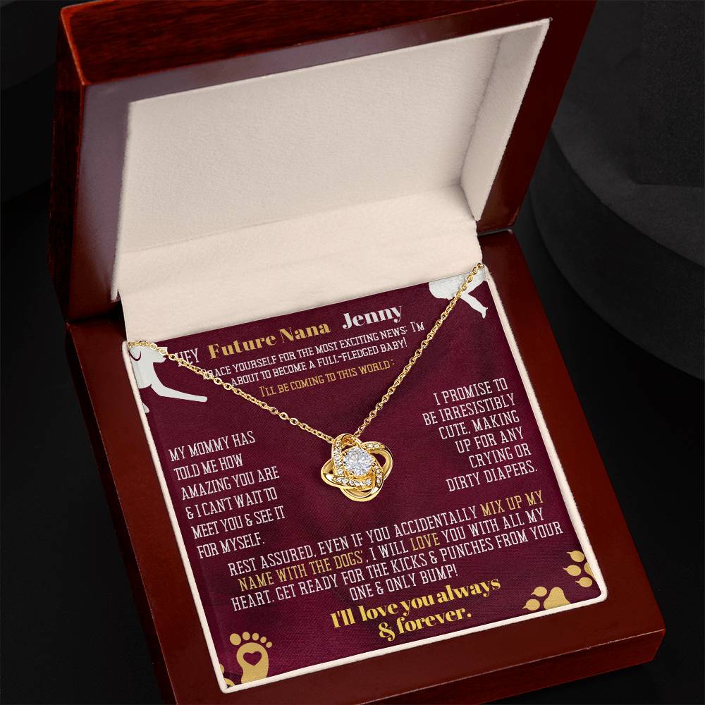 Hey my dog loving Grandma or Nana, brace yourself, because I, your next grandchild will soon come to this world!