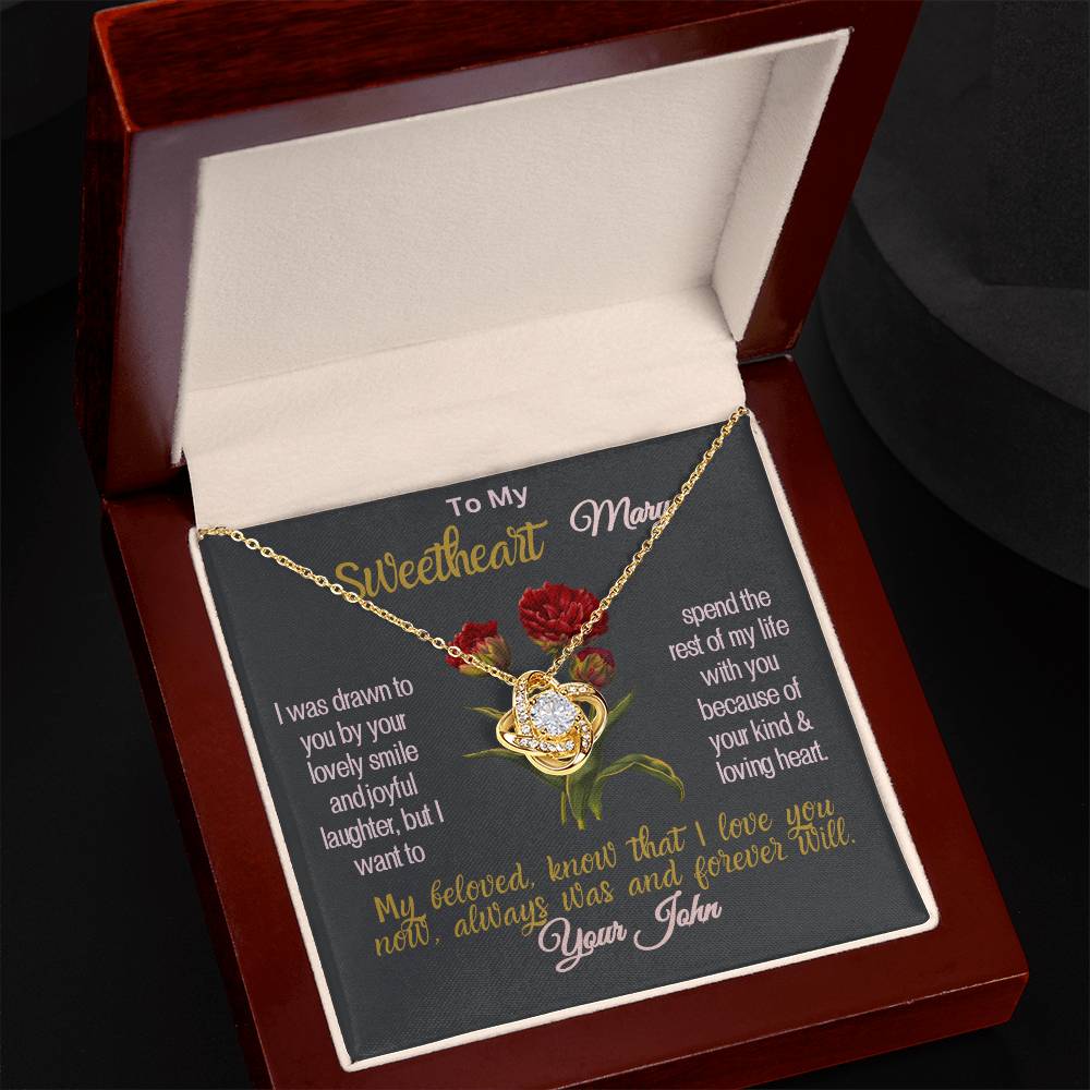 For Wife, Girlfriend, Partner, Sweetheart Gift | Love Gift from Husband, Boyfriend, Personalized Necklace for Wife, Heartfelt Message Card.