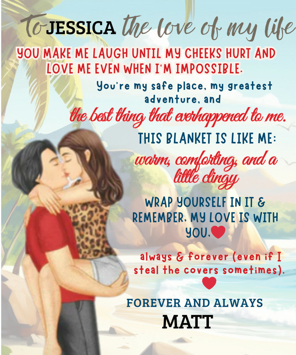 A Love Letter from Mexico to my Wife, Partner or Girlfriend, a Sherpa, Fleece or Woven Blanket