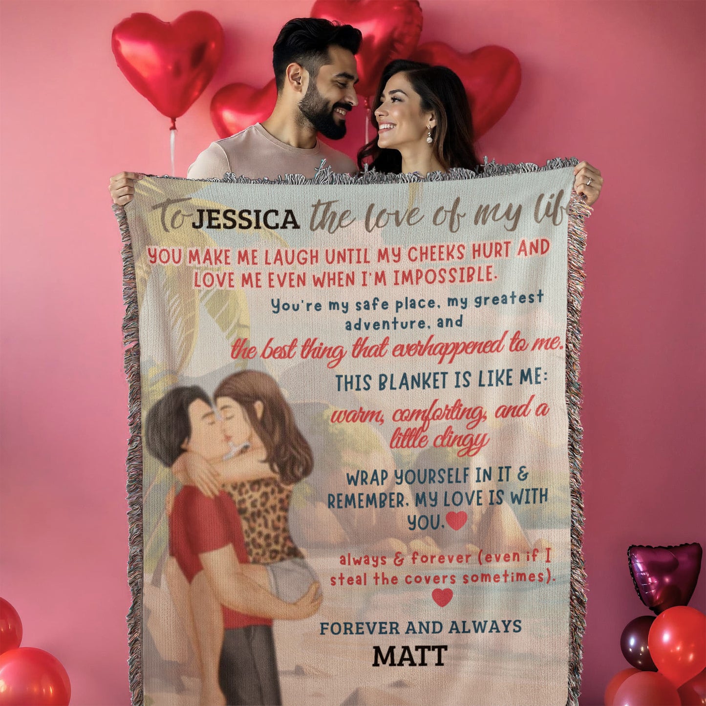 A Love Letter from Mexico to my Wife, Partner or Girlfriend, a Sherpa, Fleece or Woven Blanket