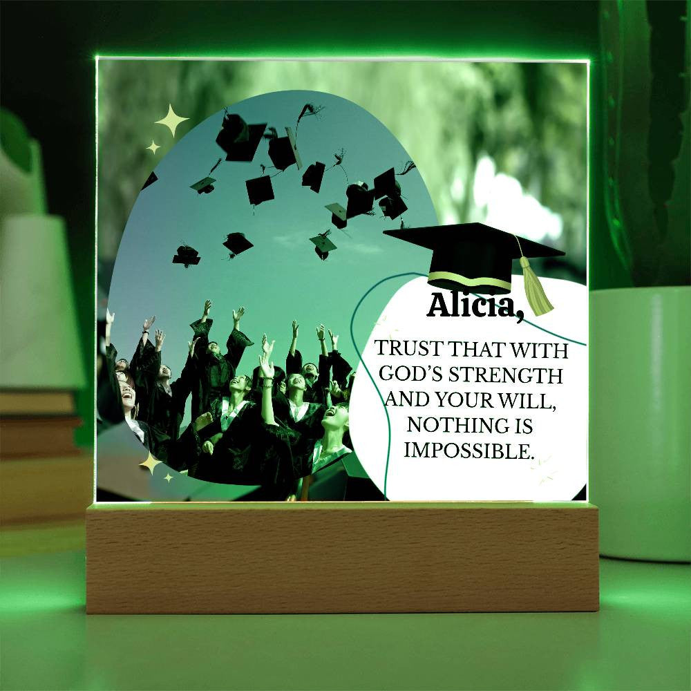Customized Acrylic Graduation Plaque