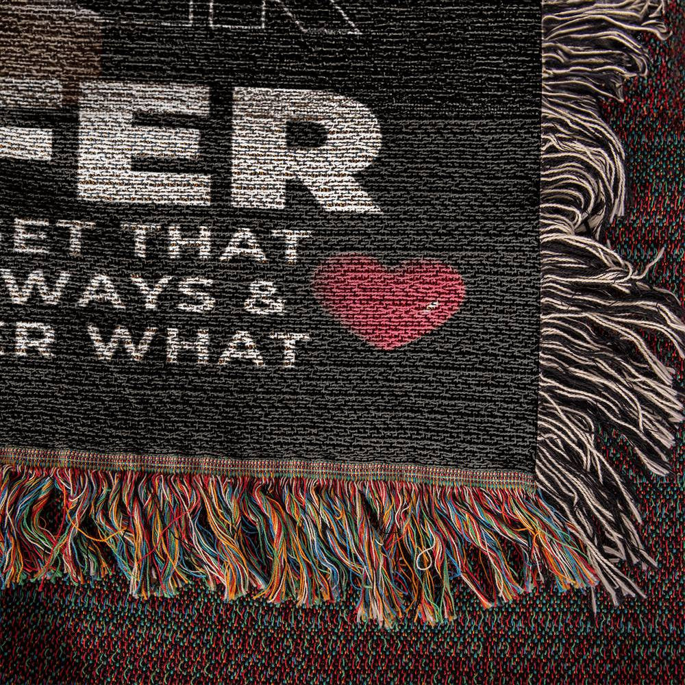 To My Daughter Heirloom Woven Blanket personalized with her name