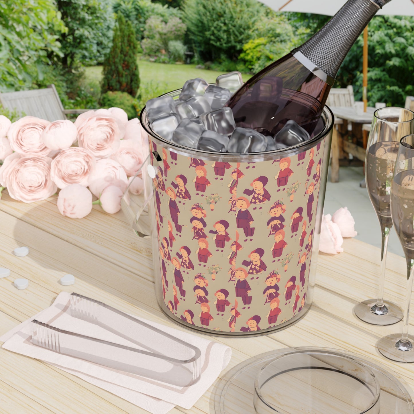 Ice Bucket with Tongs