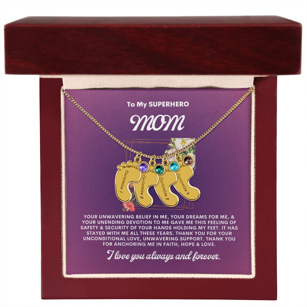 Necklace for Mom, Baby's Foot.