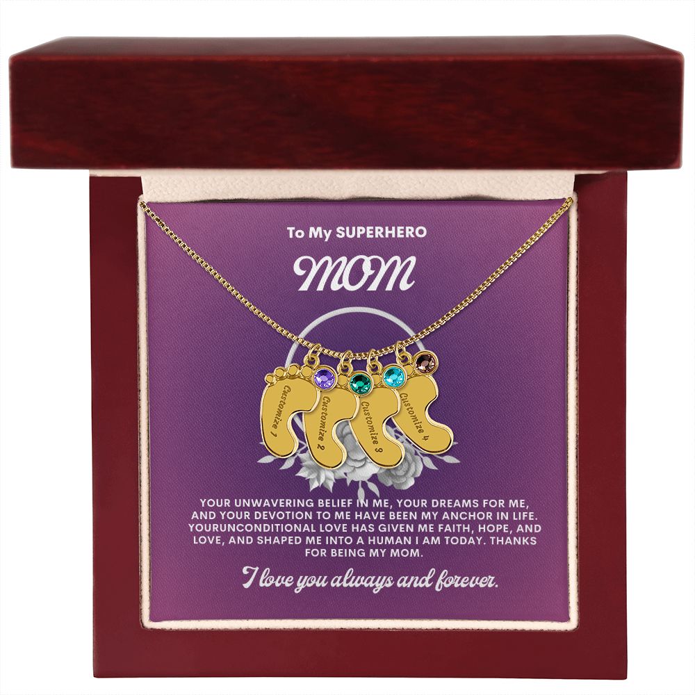 Necklace for Mom, Baby's Foot