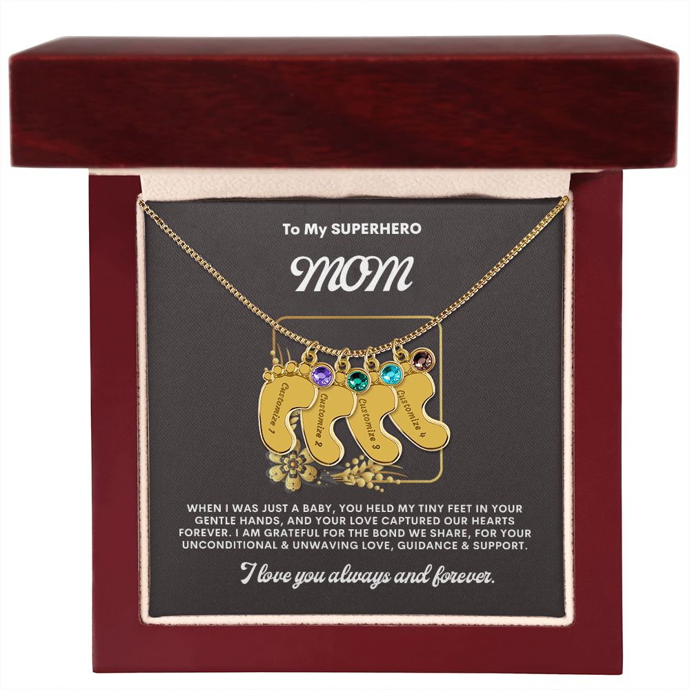 Necklace for Mom, Baby's Foot.