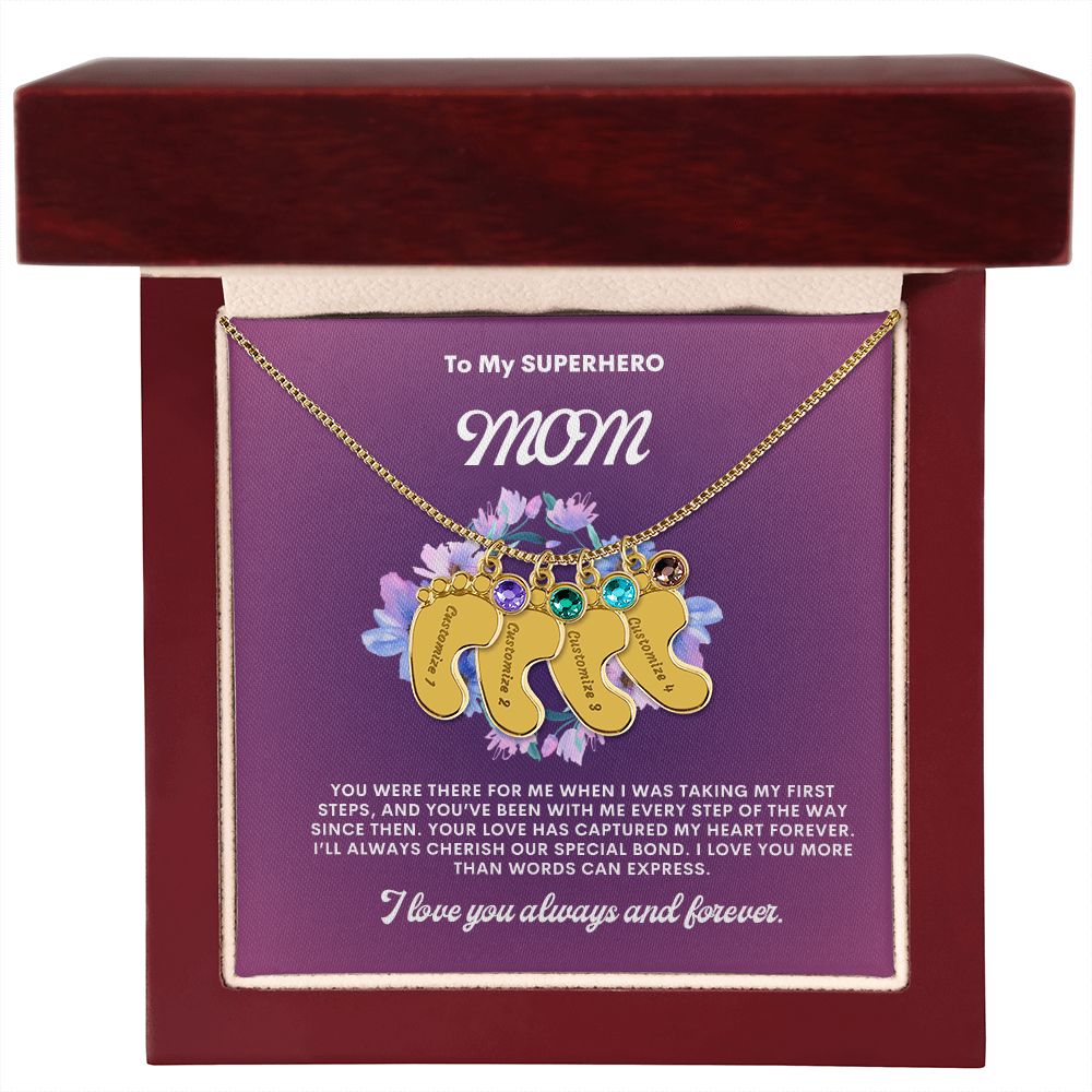 Necklace for Mom, Baby's Foot.