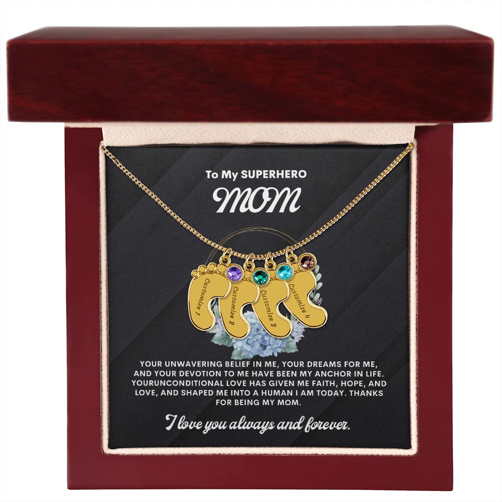 Necklace for Mom, Baby's Foot