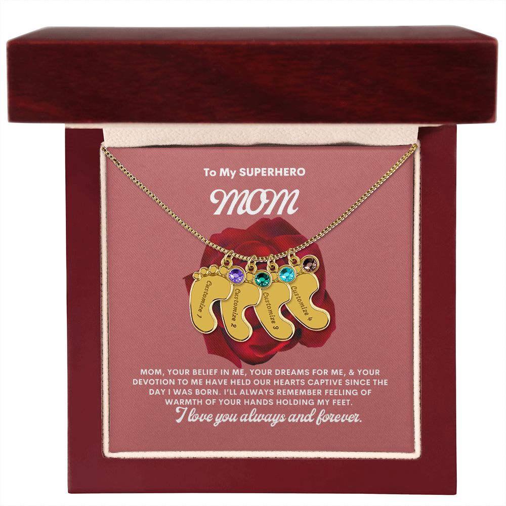 Necklace for Mom, Baby's Foot